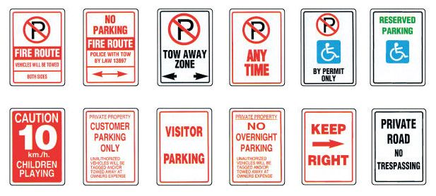 Traffic Parking Signs | Parking Lot Signs Calgary | Focal Signs